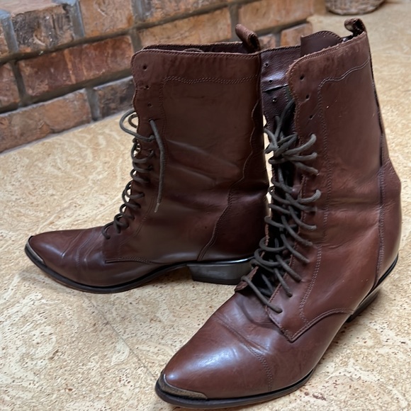 Acme brown lace up boots size 7.5 - Picture 8 of 9
